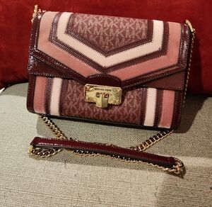 Michael Kors Burgundy Shoulder Bag